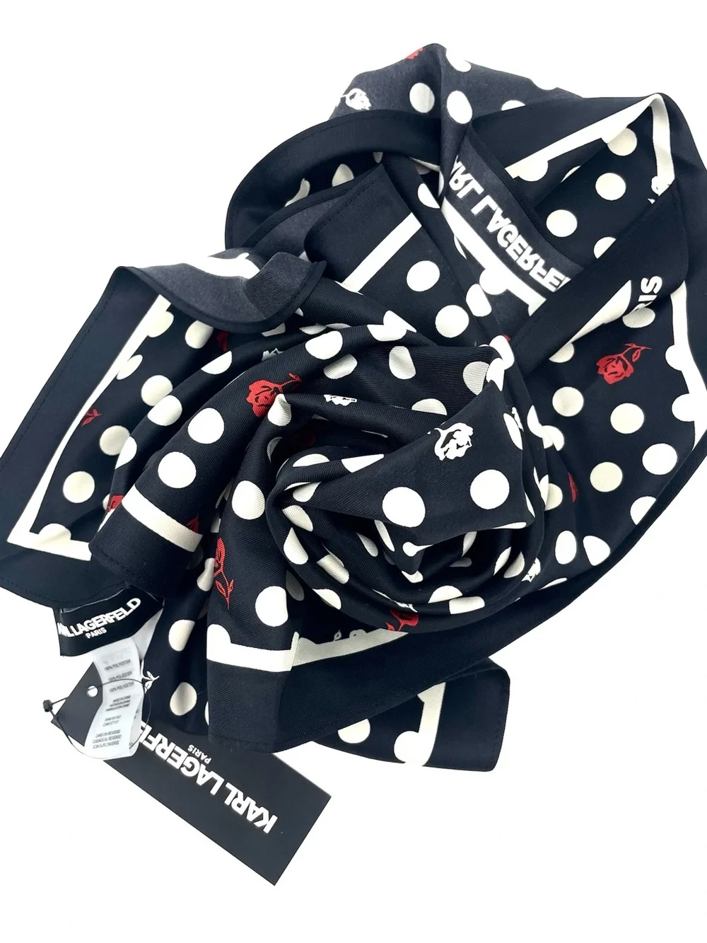 Brand New Karl Lagerfeld Ilona Dot Scarf